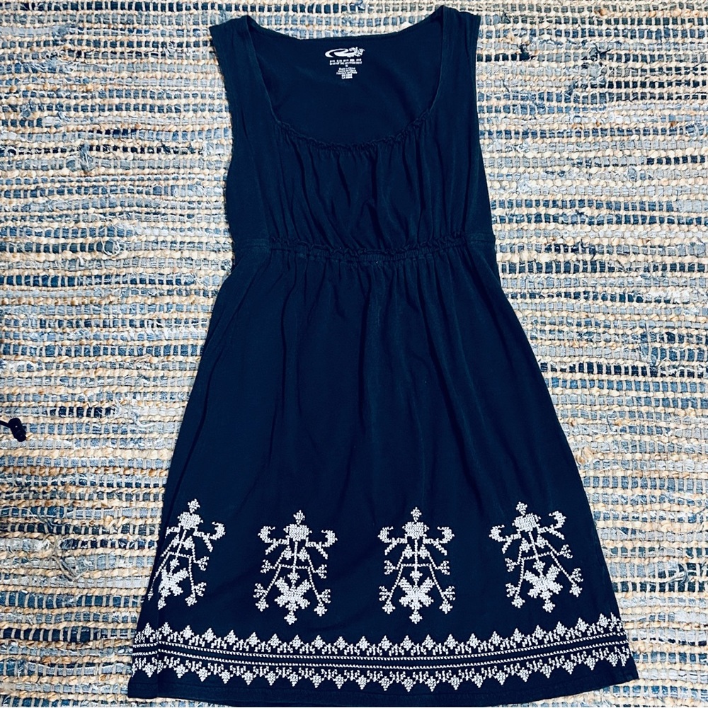 Roper Navy Embroidered Women's Dress